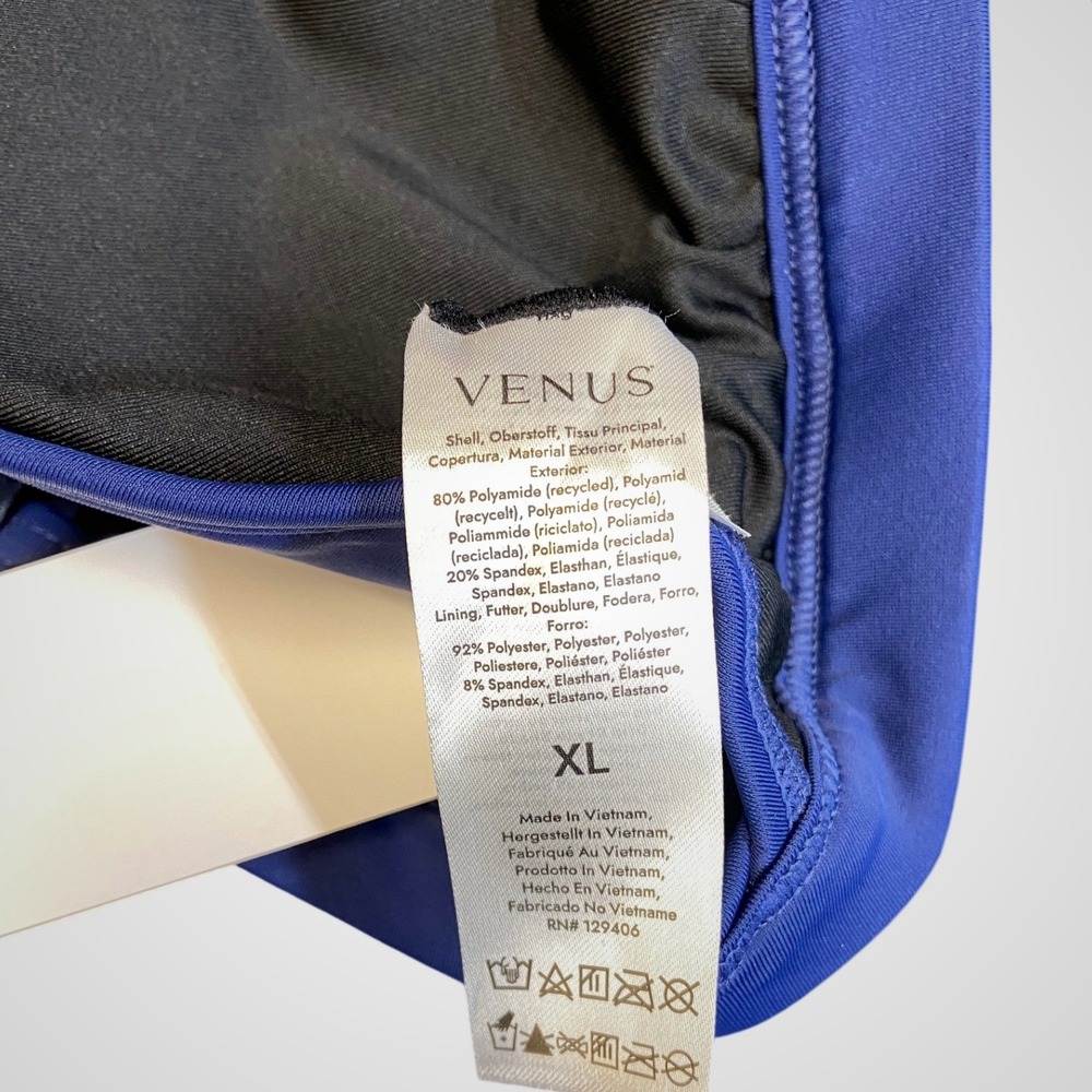 Venus Blue Patriotic Star Rhinestone Multi Strap Triangle Bikini Top XL V19024 - Picture 3 of 11